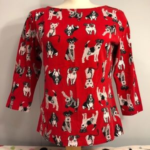 Ruby Road: Red Dog Shirt 🐶 size M